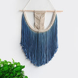 Beautiful Blue Tassle Macrame Wall Hanging Tapestry Hand